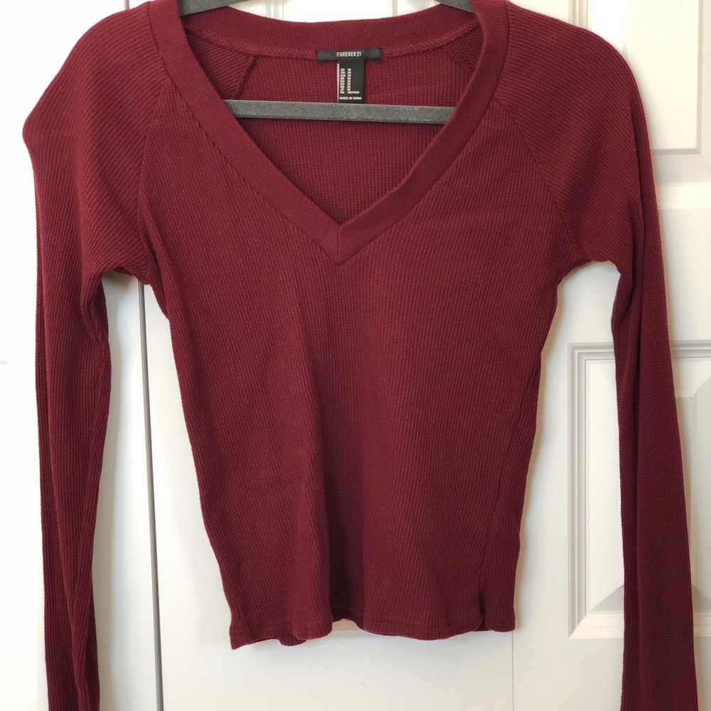 Forever 21 Maroon Long Sleeve